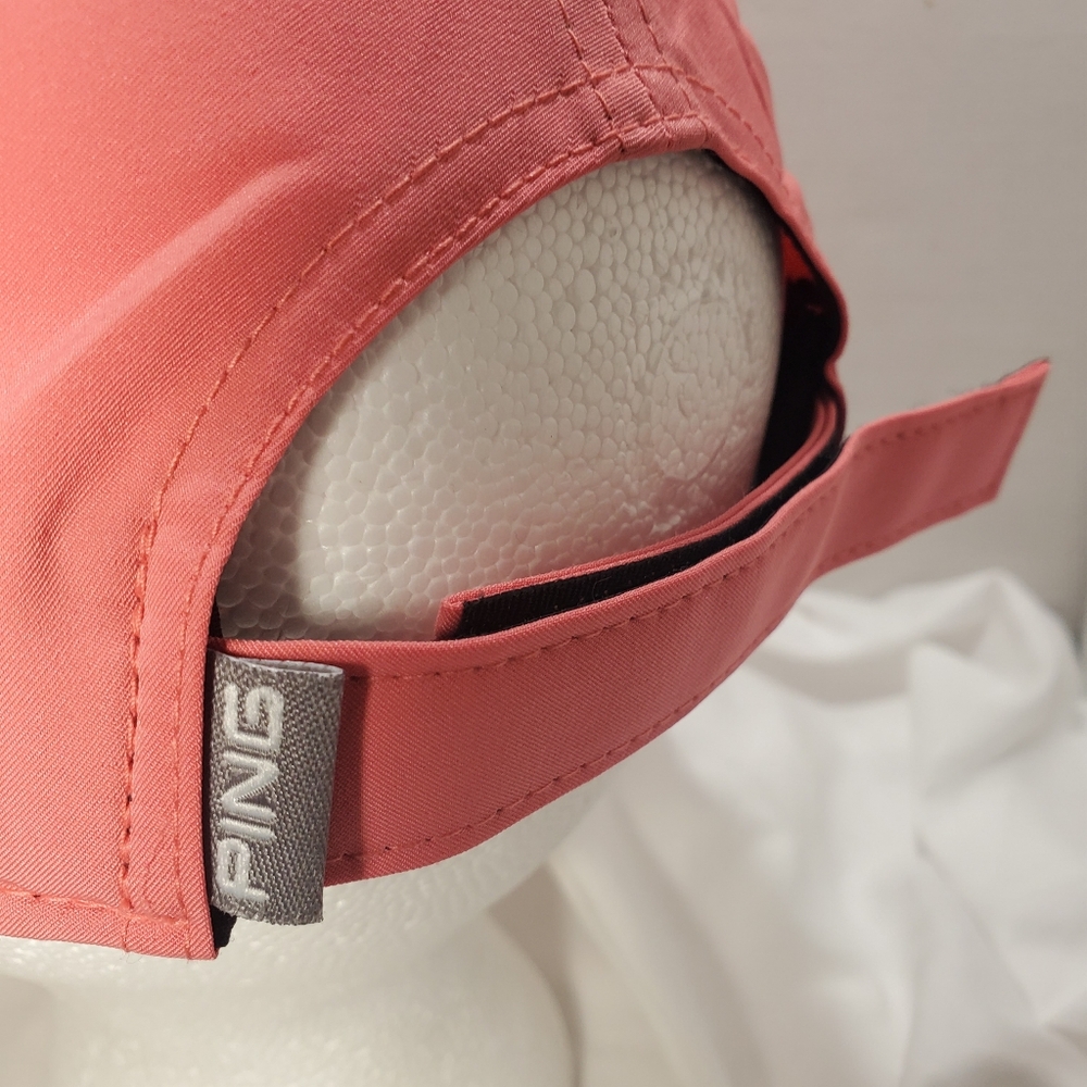 Ping Flexfit Pink Womens Golf Hat Spellout Osfm Small Stains Polyester Spandex - Picture 4 of 14